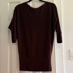 Ann Taylor Deep Burgundy Tunic Top